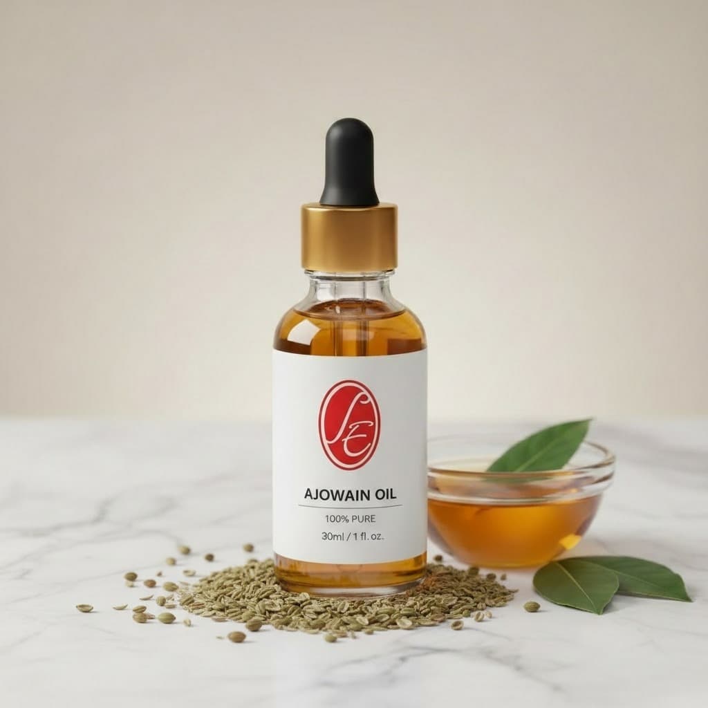 Pure Ajowain Oil Essential Oil - High Resolution Image