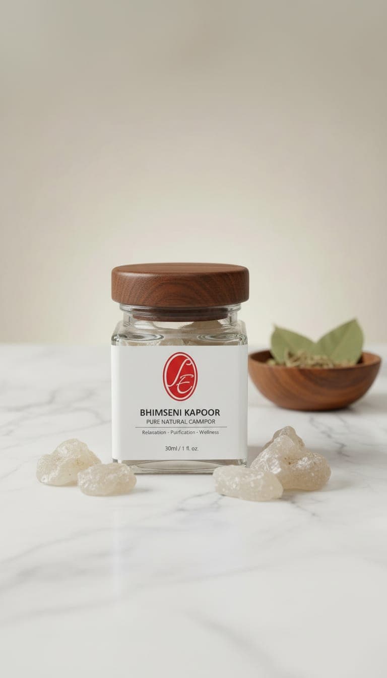 Pure Bhimseni Kapoor Essential Oil - High Resolution Image