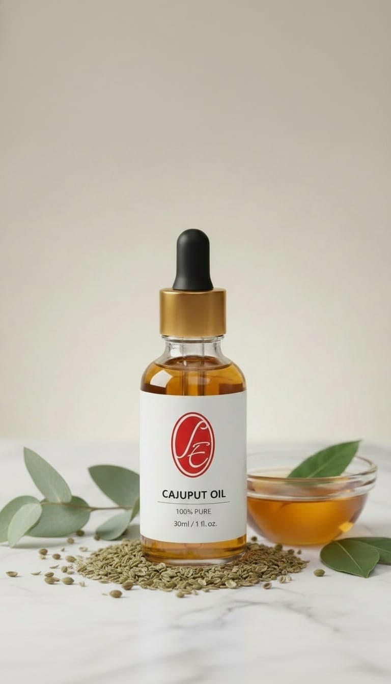 Pure Cajuput Oil Essential Oil - High Resolution Image