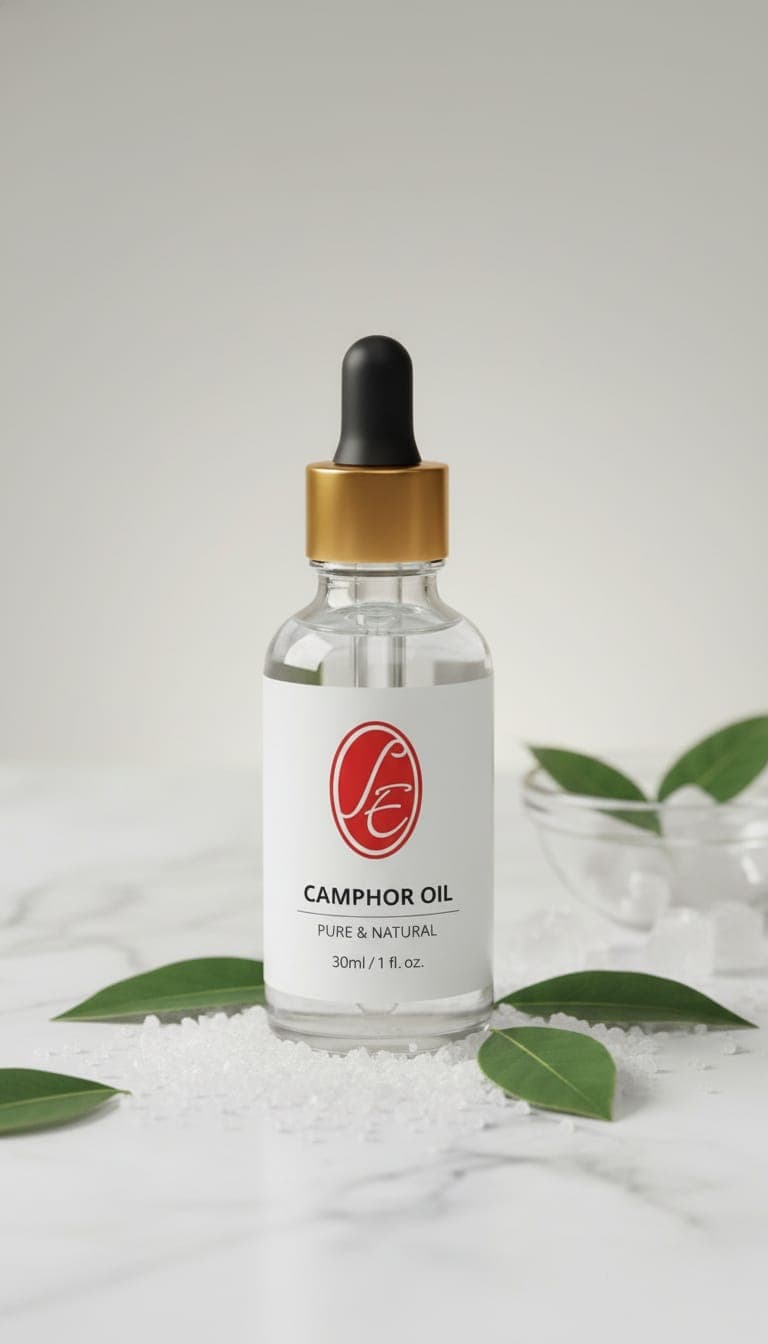 Pure Camphor Oil Essential Oil - High Resolution Image