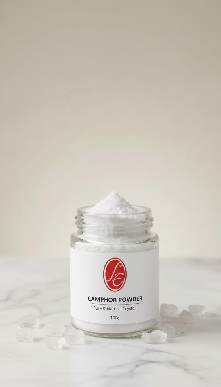 Pure Camphor Powder Essential Oil - High Resolution Image