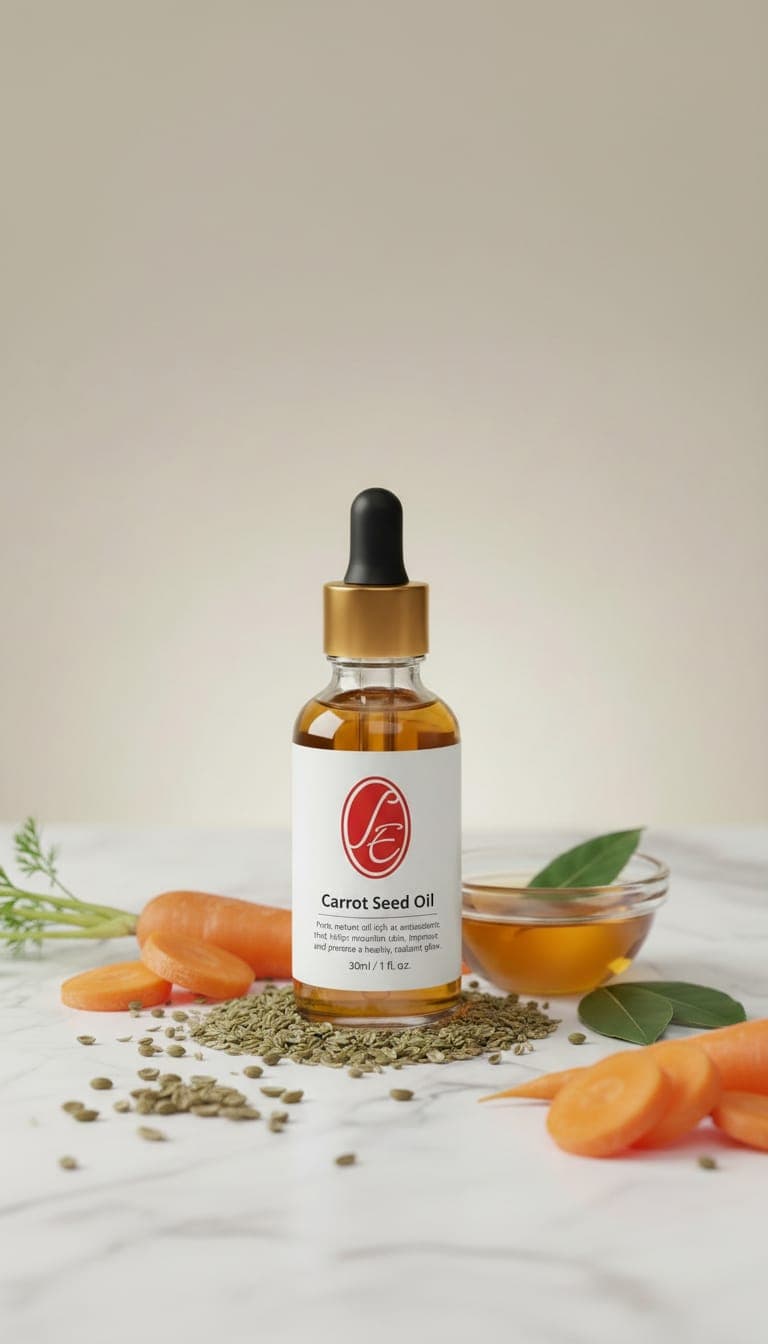 Pure Carrot Seed Oil Essential Oil - High Resolution Image