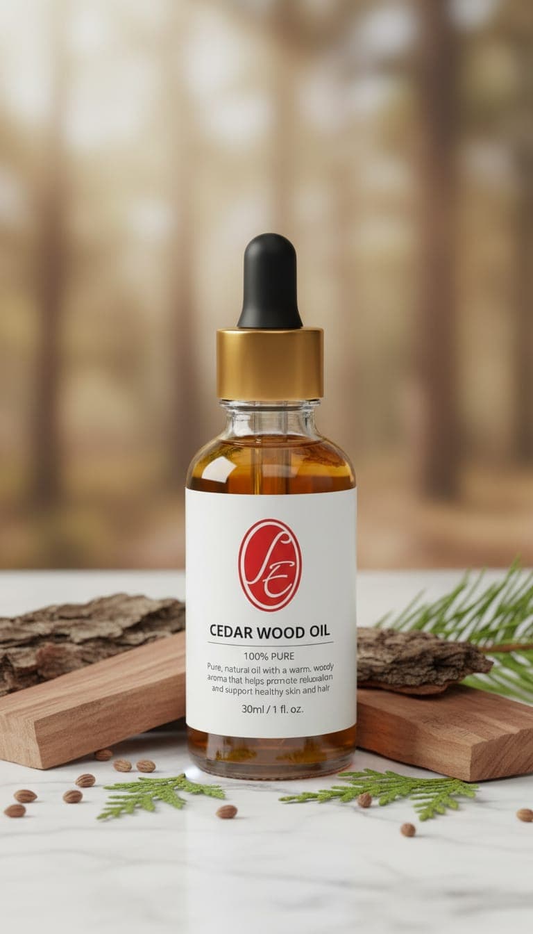 Pure Cedar Wood Oil Essential Oil - High Resolution Image