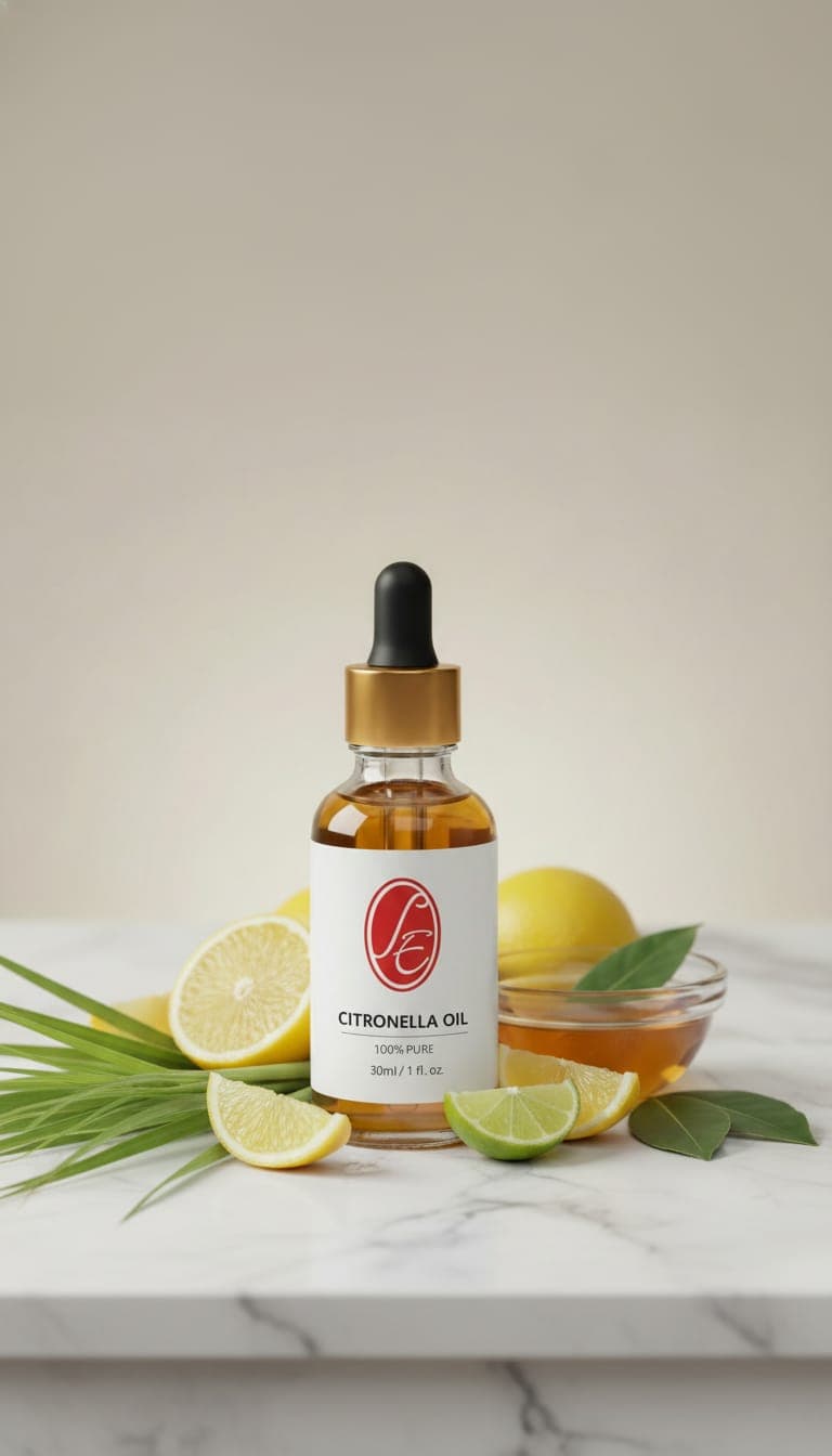 Pure Citronella Oil Essential Oil - High Resolution Image