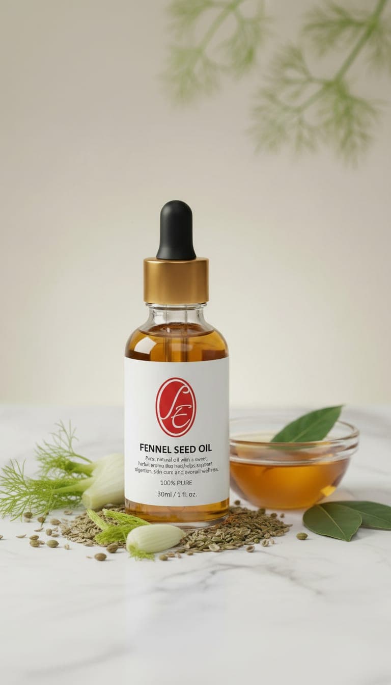 Pure Fennel Seed Oil Essential Oil - High Resolution Image
