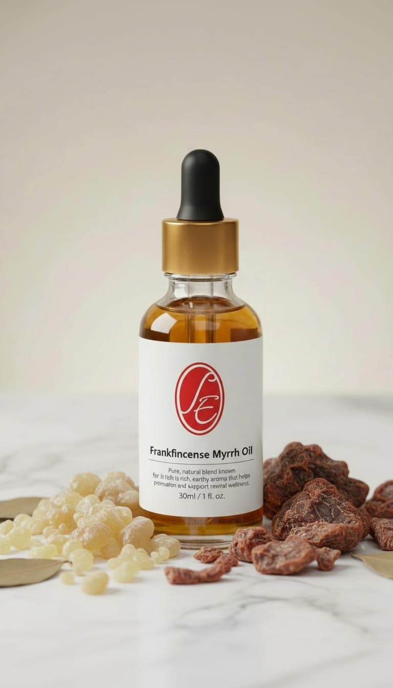 Pure Frankincense Myrrh Essential Oil - High Resolution Image