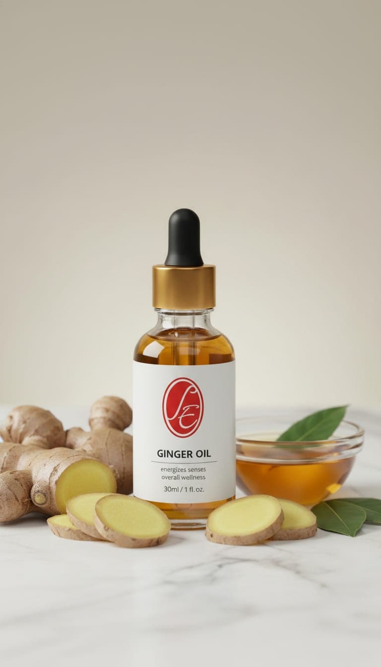Pure Ginger Oil Essential Oil - High Resolution Image