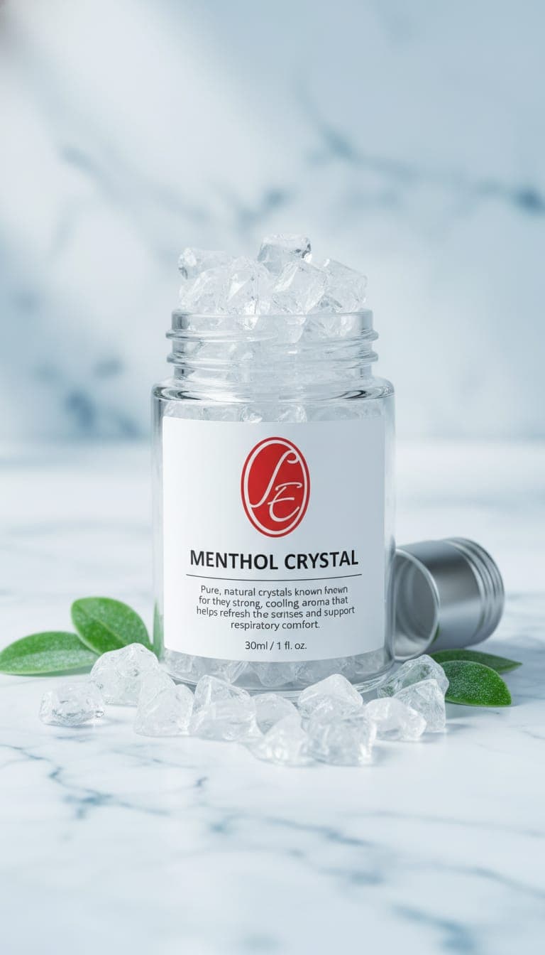 Pure Menthol Crystal Essential Oil - High Resolution Image