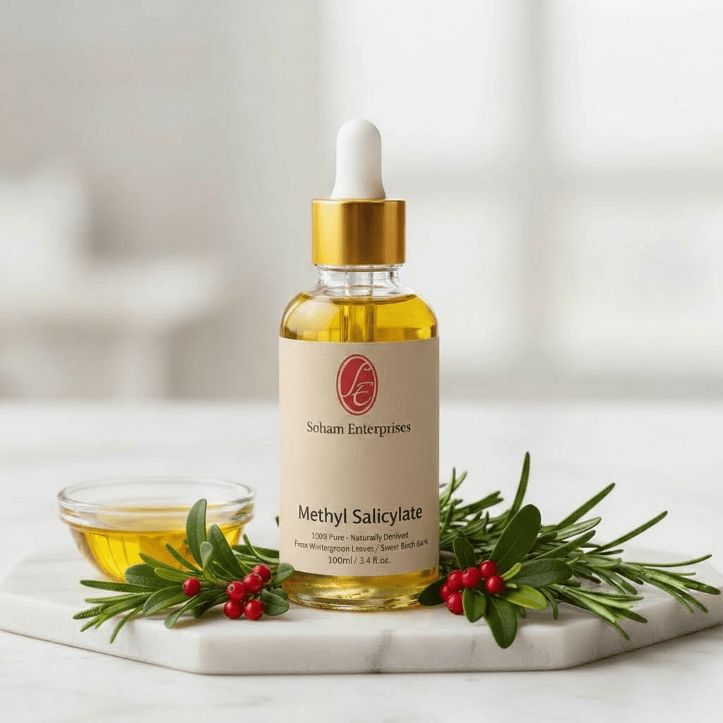 Pure Methyl Salicylate Essential Oil - High Resolution Image