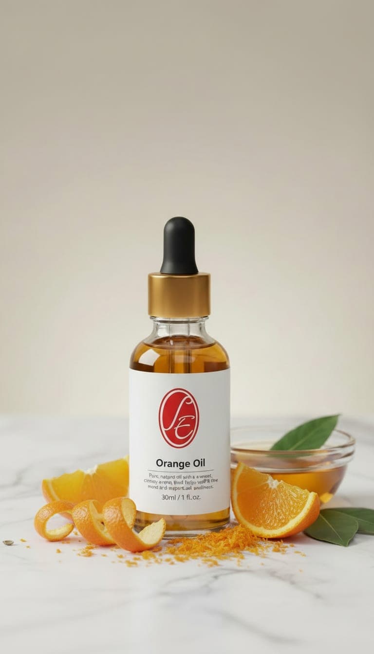 Pure Orange Oil Essential Oil - High Resolution Image