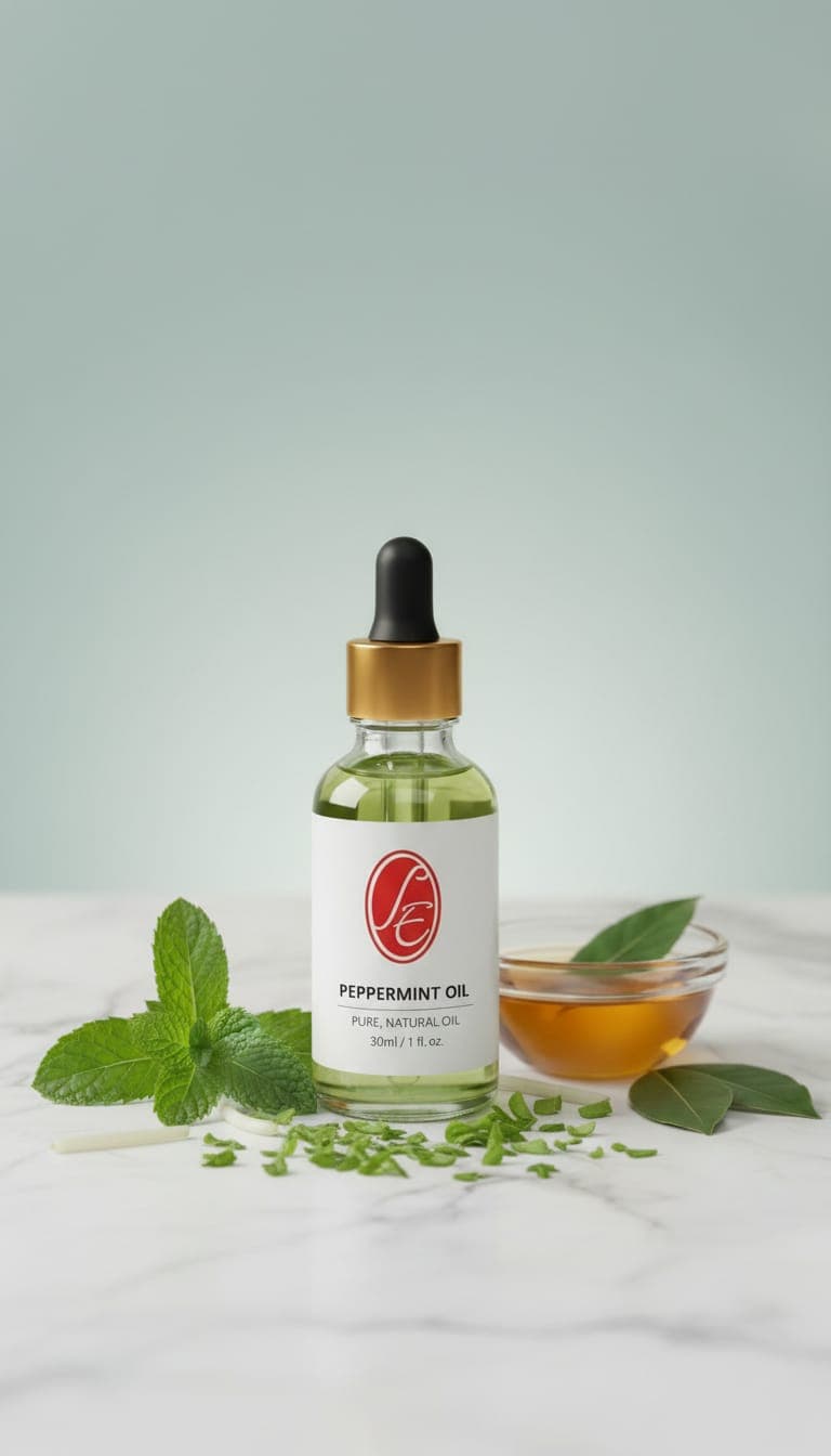 Pure Peppermint Oil Essential Oil - High Resolution Image