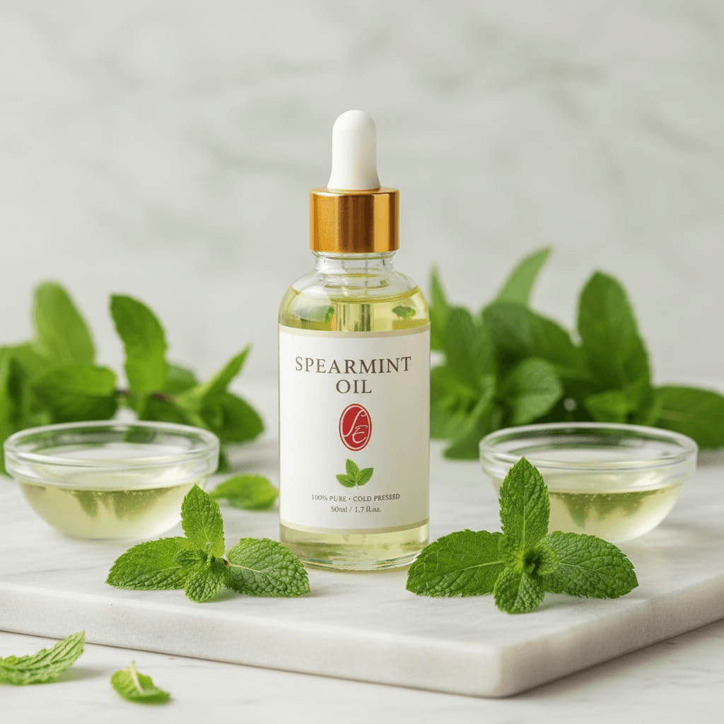 Pure Spearmint Oil Essential Oil - High Resolution Image