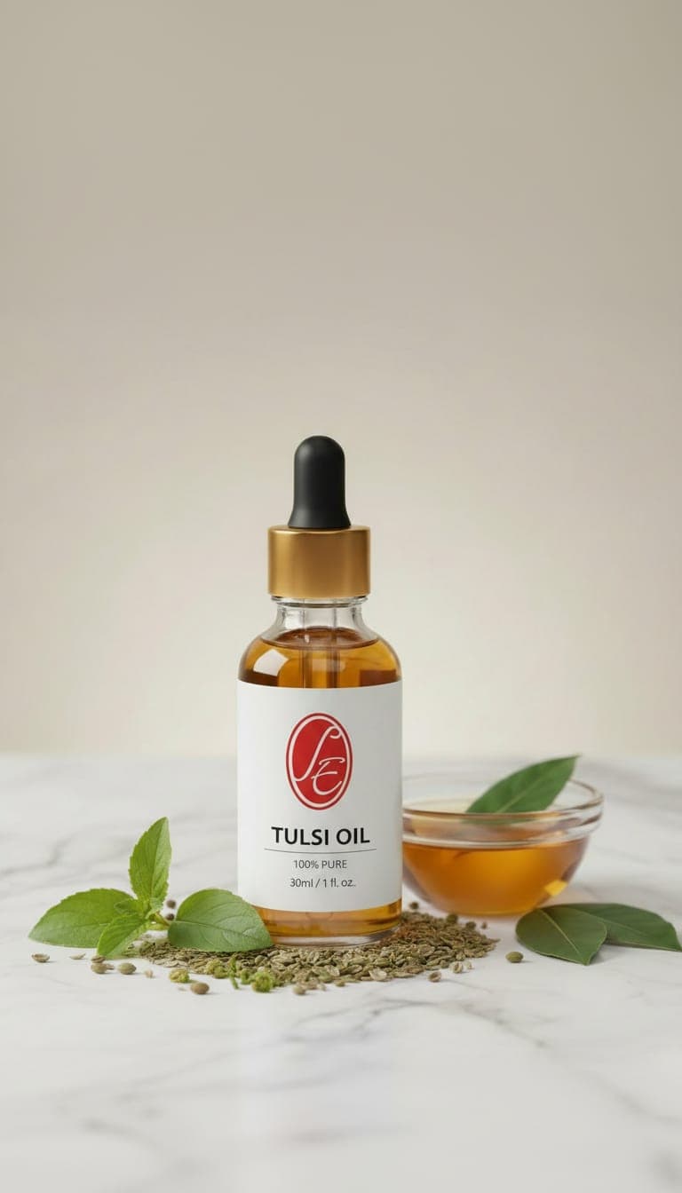 Pure Tulsi Oil (Premium) Essential Oil - High Resolution Image