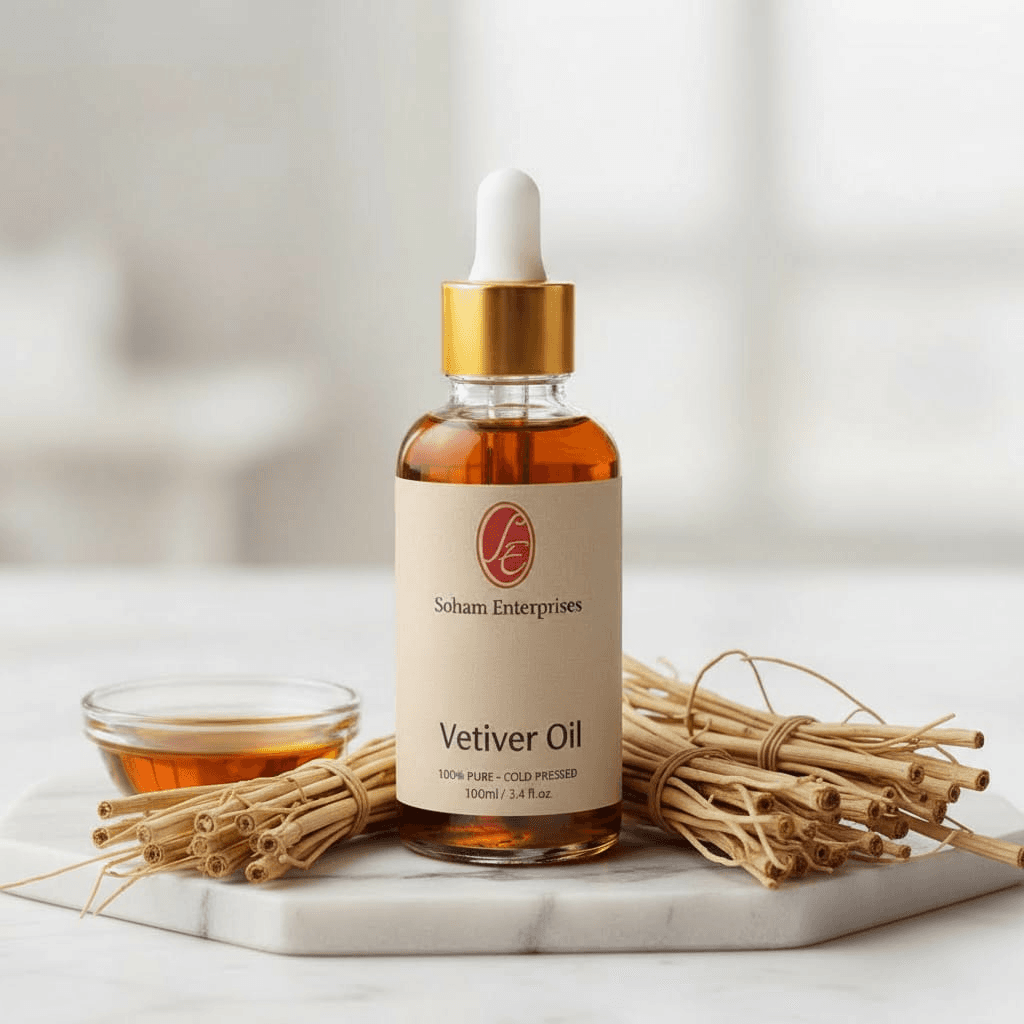 Pure Vetivert Oil Essential Oil - High Resolution Image